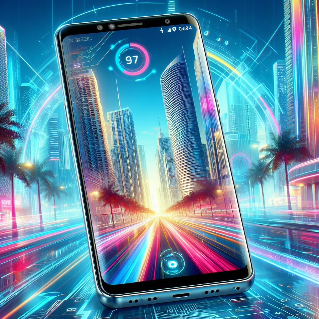 A smartphone with eSIM technology in Miami